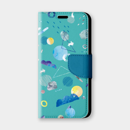 宇宙系列 鏡湖手機翻蓋保護皮套