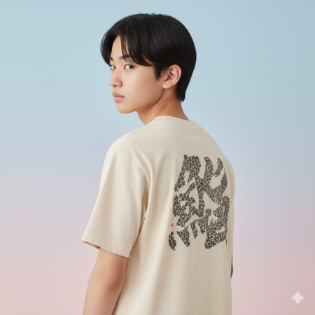 鮨 書法 TEE（字在背面）