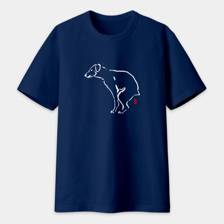 愛犬 ASAHI 書法 TEE