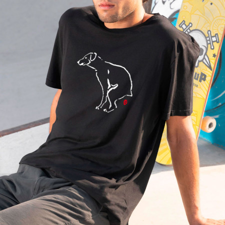 愛犬 ASAHI 書法 TEE