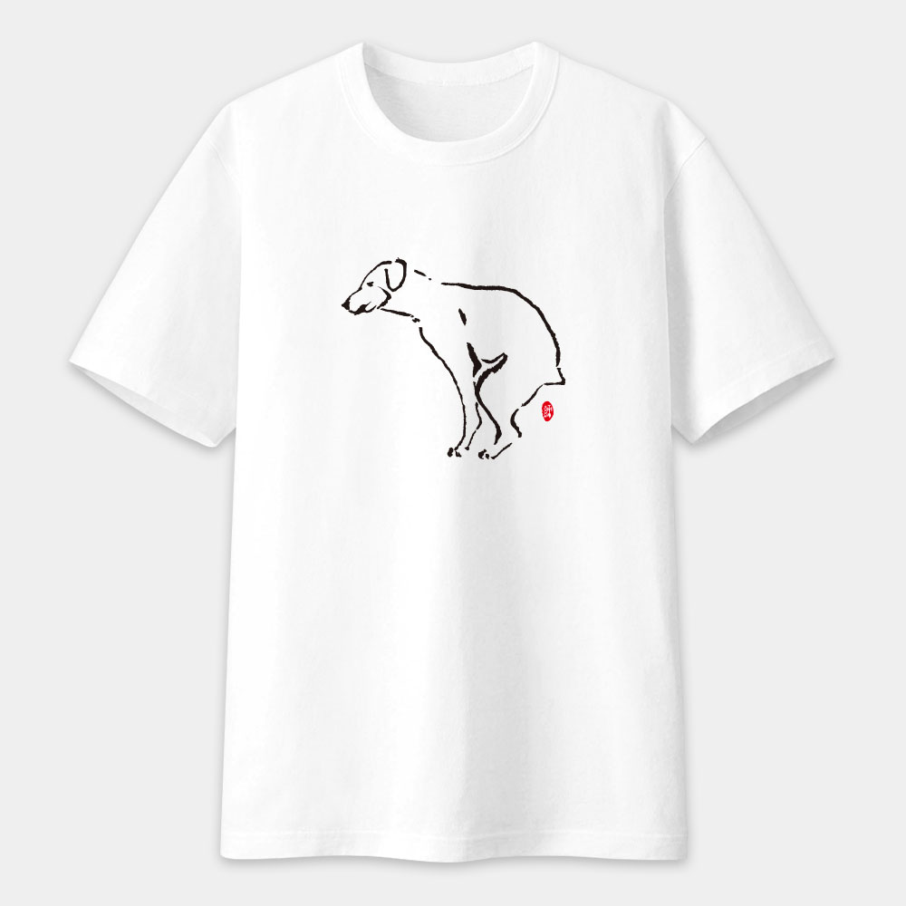 愛犬 ASAHI 書法 TEE