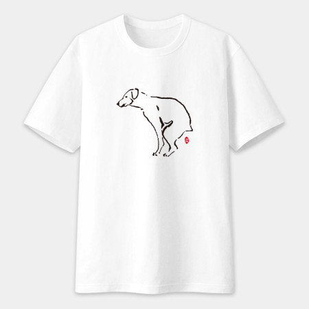 愛犬 ASAHI 書法 TEE