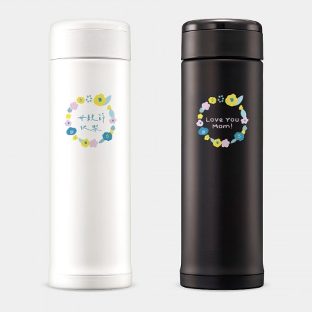 藍黃花圈 客製化文字