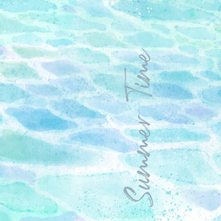 水波紋Summer Time手機翻蓋保護皮套