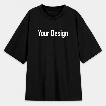 客製化純棉圓領落肩T-shirt
