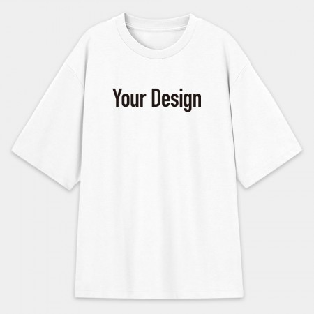 客製化純棉圓領落肩T-shirt