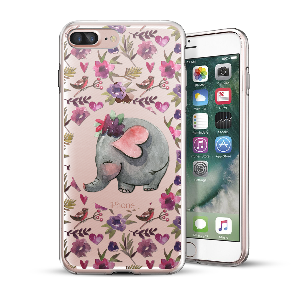 iPhone 5/6/7/Plus 原創保護殼：小花象
