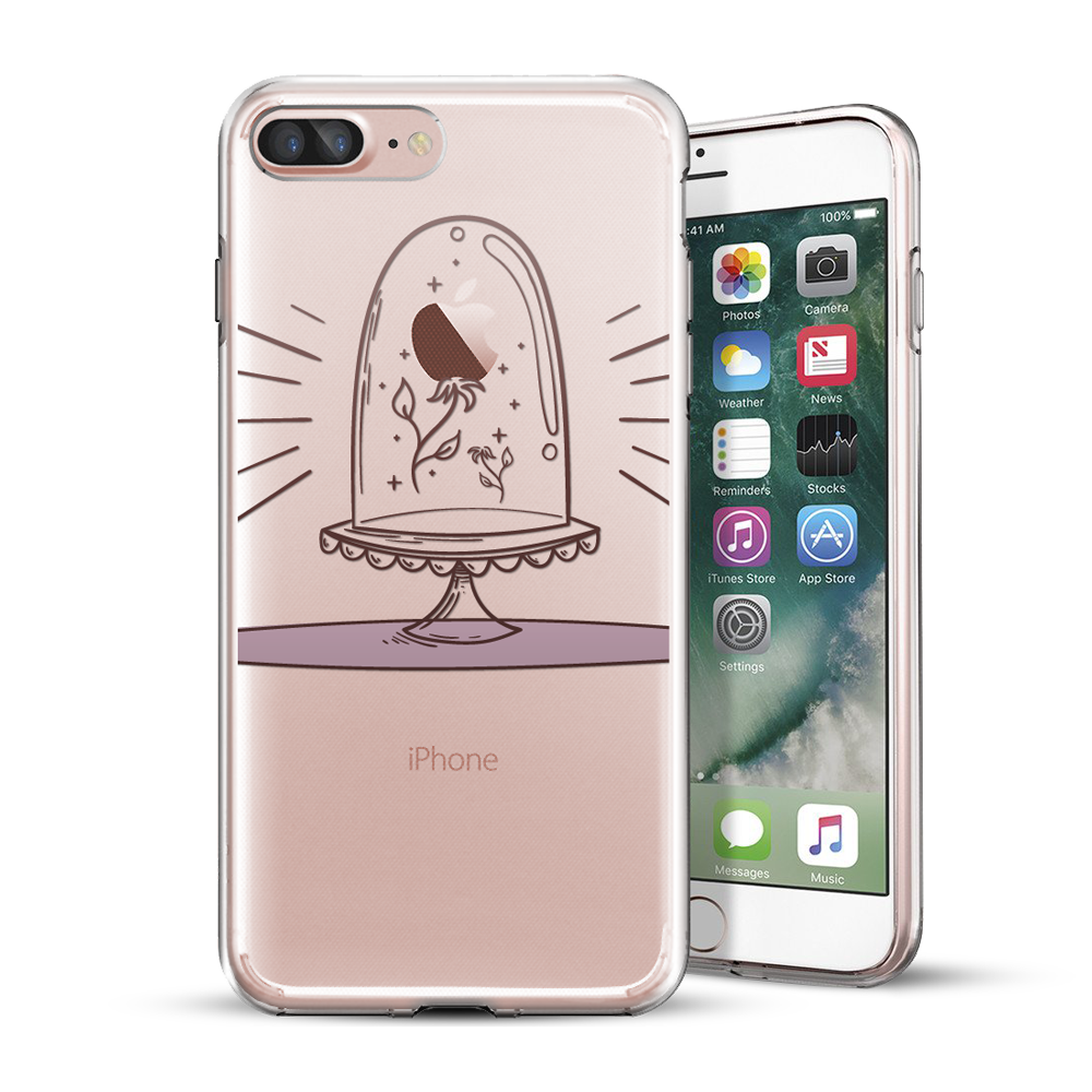 iPhone 5/6/7/Plus 原創保護殼:美女與野獸蘋果花 iPhone 5/6/7/Plus 原創保護殼:美女與野獸蘋果花