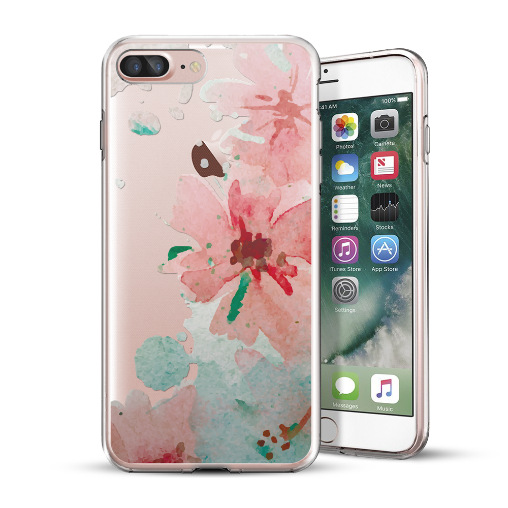 iPhone 5/6/7/Plus 原創保護殼：水彩花
