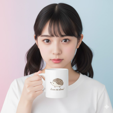 客製化文字 Leave me alone 刺蝟