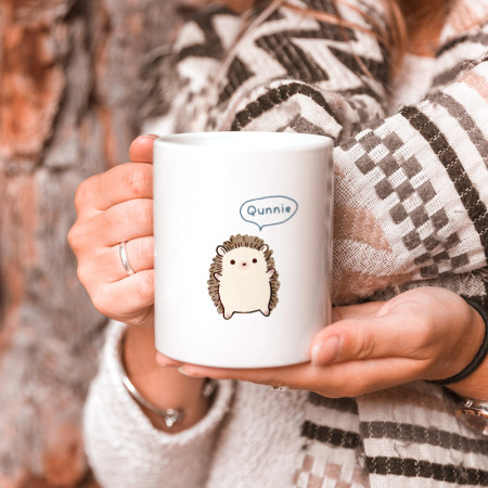 刺蝟抱抱 客製化文字