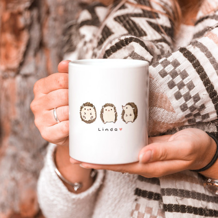 三隻刺蝟 客製化文字