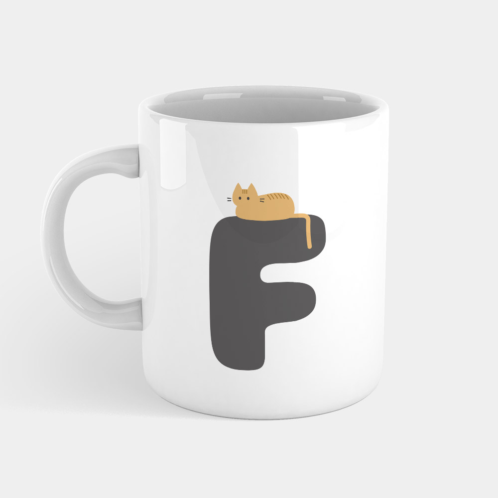 貓咪英文字母F