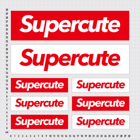 極度可愛 Super Cute（客製化文字）